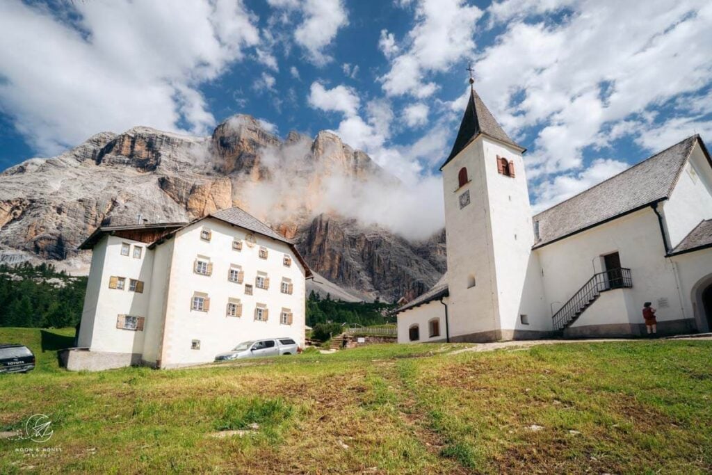 Santa Croce Chapel (La Crusc in Ladin, Heiligkreuz in German), Alta Badia, Dolomites