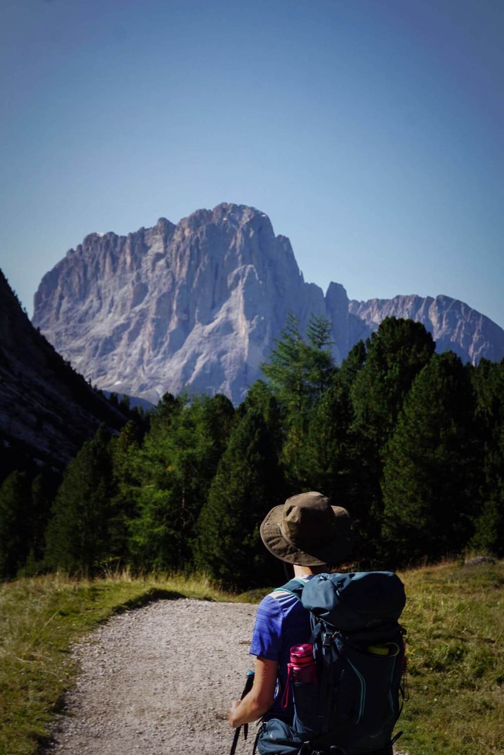 View of Langkofel from Rifugio Firenze