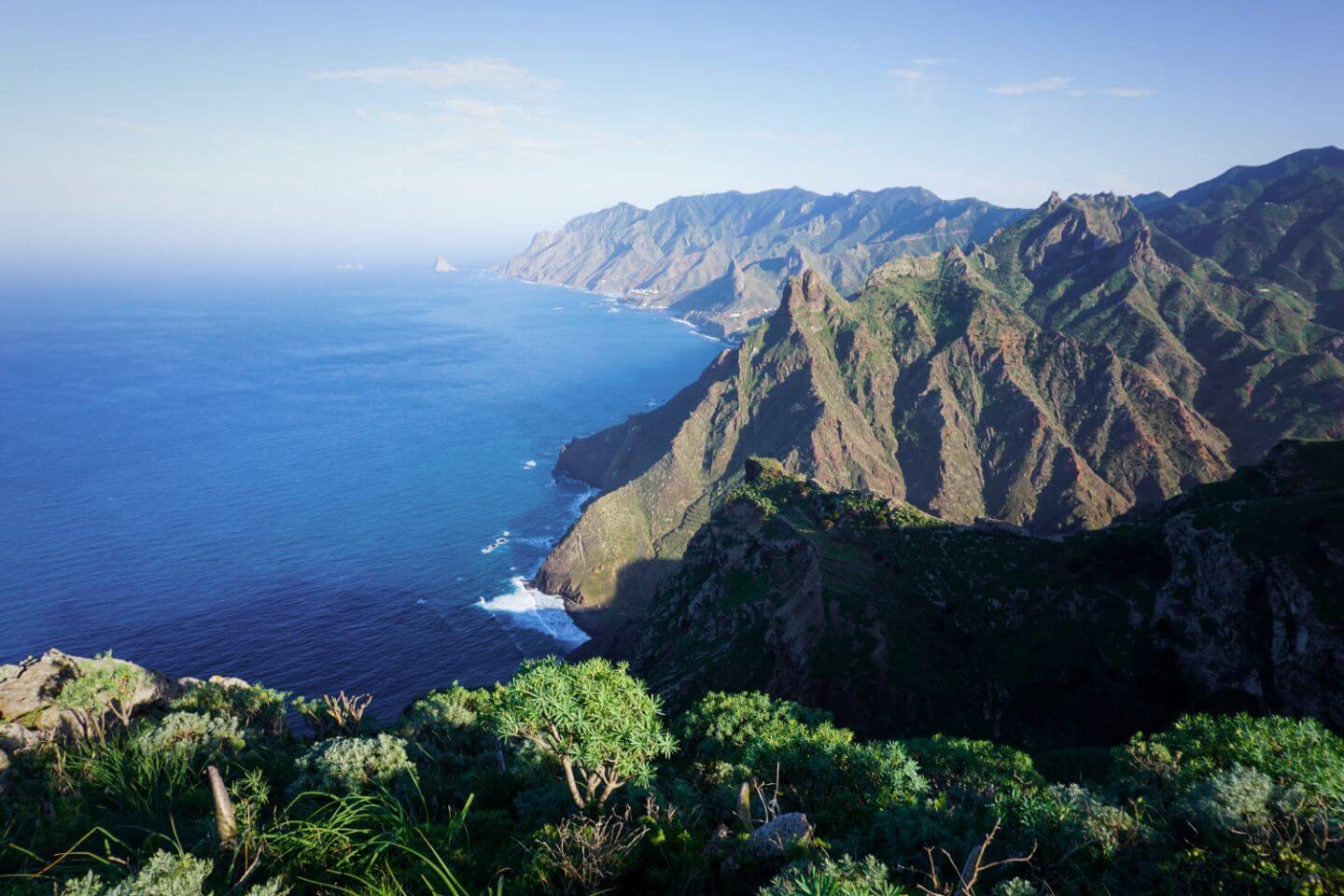 Hiking in Anaga Rural Park, Tenerife, Spain