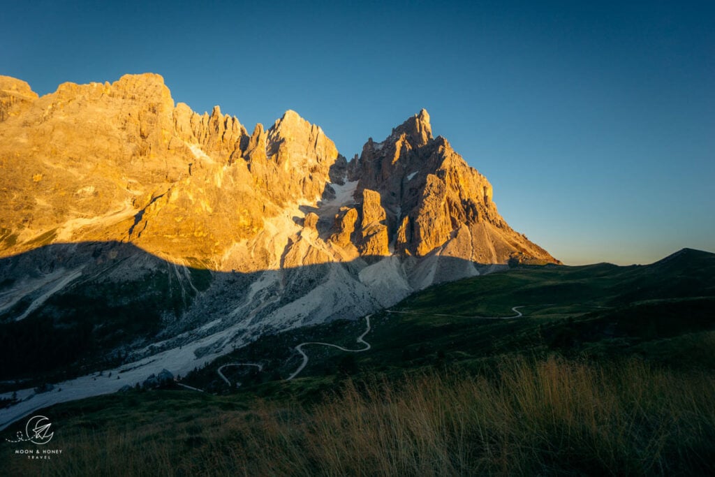 Sunset at Baita Segantini, near San Martino di Castrozza