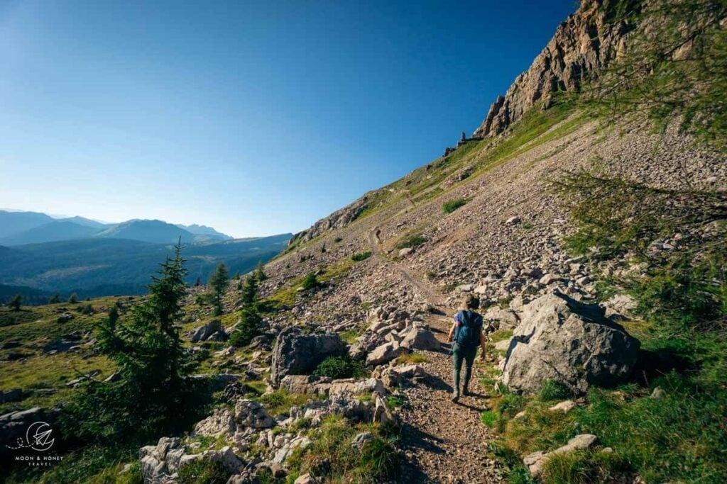 Monte Castellaz slope traverse, Dolomites