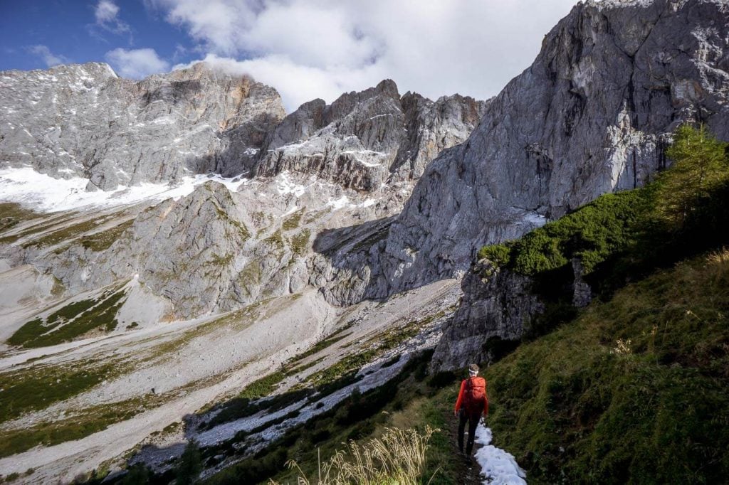 Dachstein Südwandhütte to Neustattalm, Dachstein Mountains