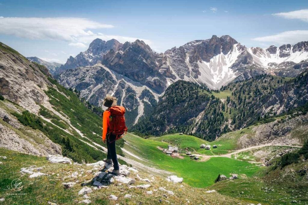 Ju dles Slapadures/Slapadures Joch to Forcella Valacia/Flatschkofel Scharte