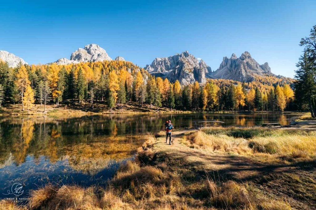Lago d’Antorno to Rifugio Auronzo hiking trail, Dolomites