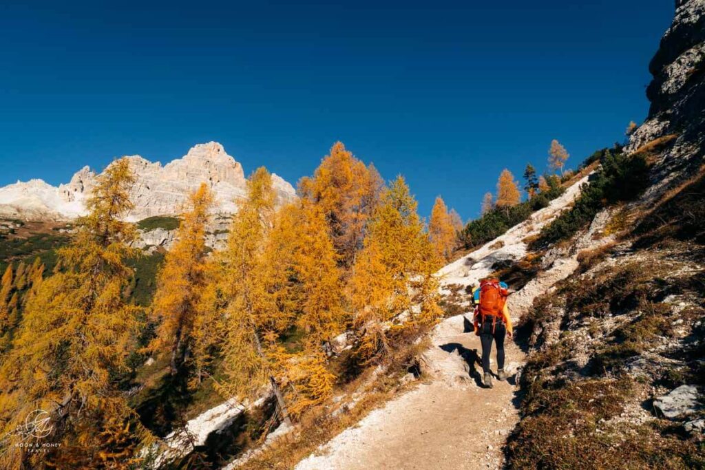 Lago d’Antorno to Rifugio Auronzo trail, Dolomites