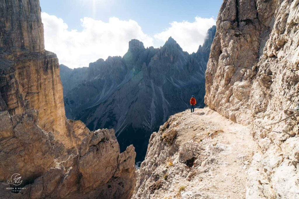 Sentiero Bonacossa Trail just beyond the Cadini Viewpoint