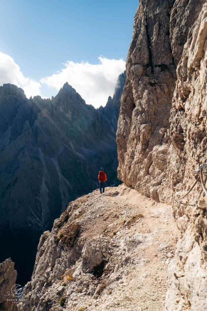 Sentiero Bonacossa Ledge Trail, Cadini di Misurina, Dolomites