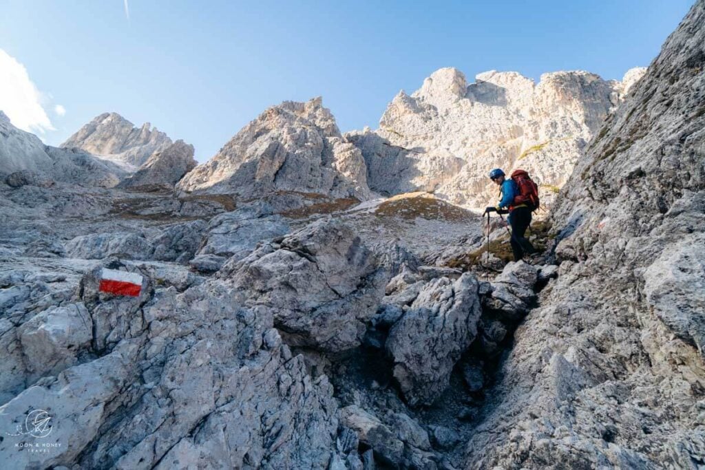 Vallon del Nevaio, Sentiero Bonacossa, Cadini di Misurina