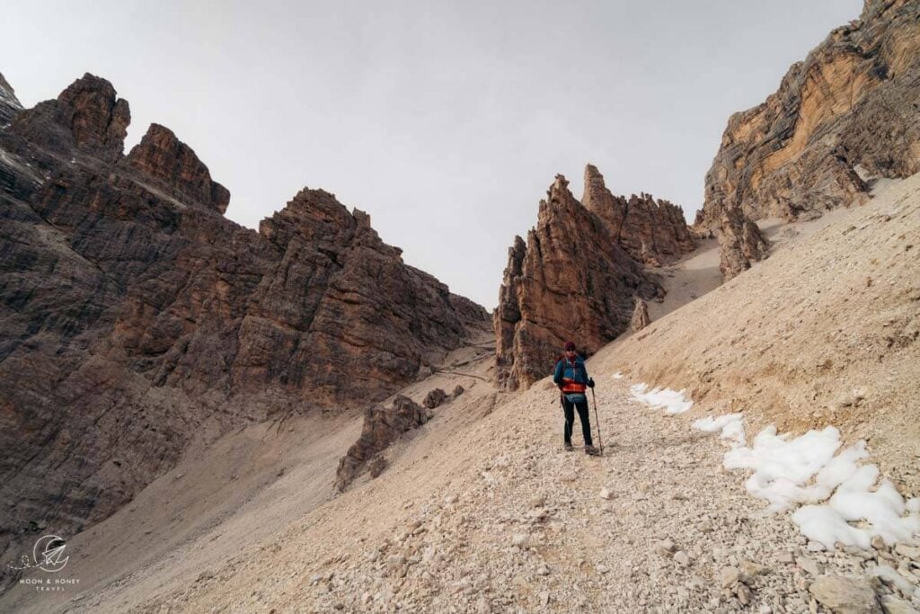 Rifugio Giussani to Rifugio Dibona, Trail 403, Dolomites