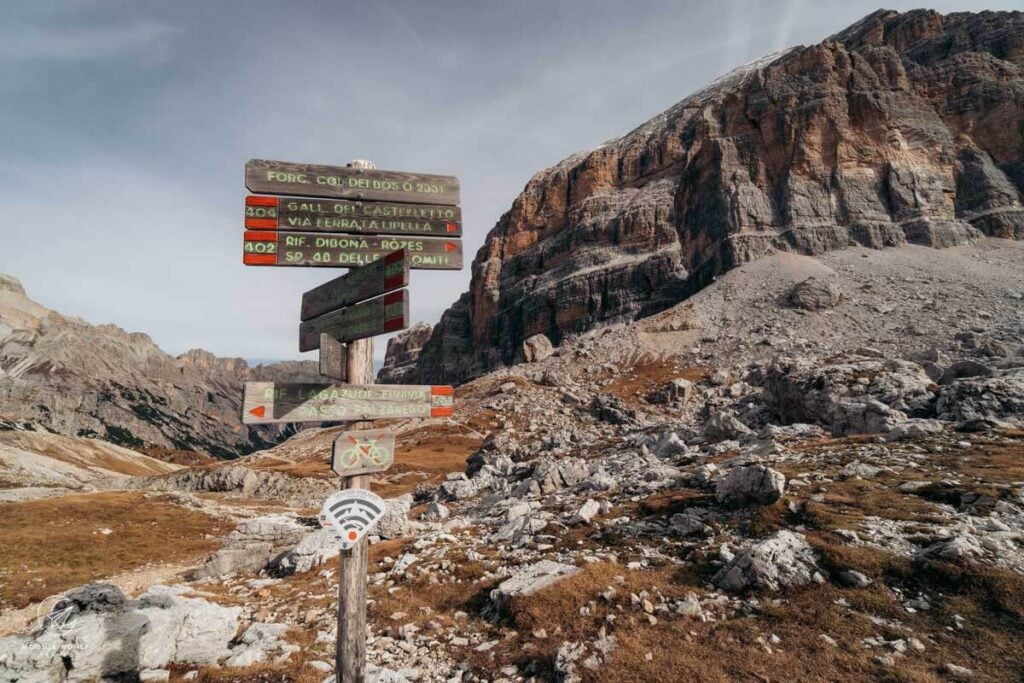 Forcella Col dei Bos, Tofane di Rozes, Dolomites