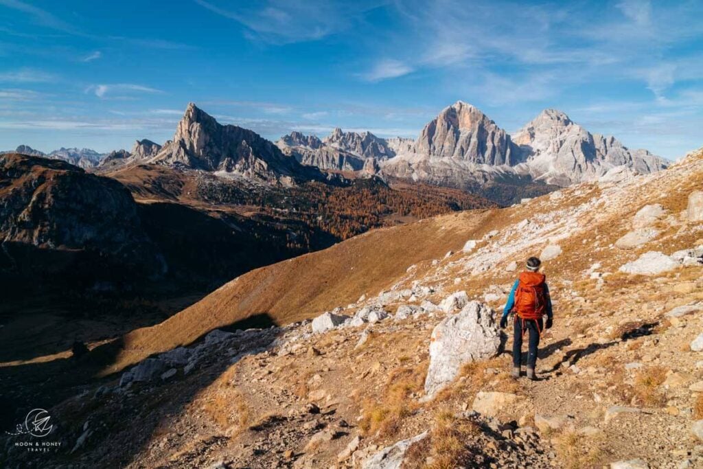 Forcella Giau to Passo Giau hiking trail, Dolomites