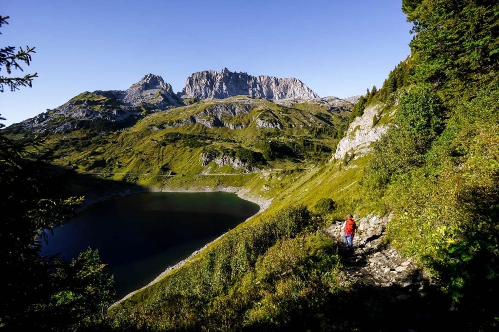 Lake Formarinsee, Vorarlberg, Austria