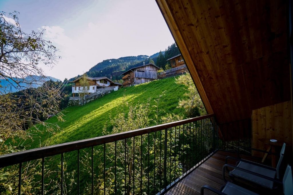 Hochleger Tree house balcony, Zillertal, Austria