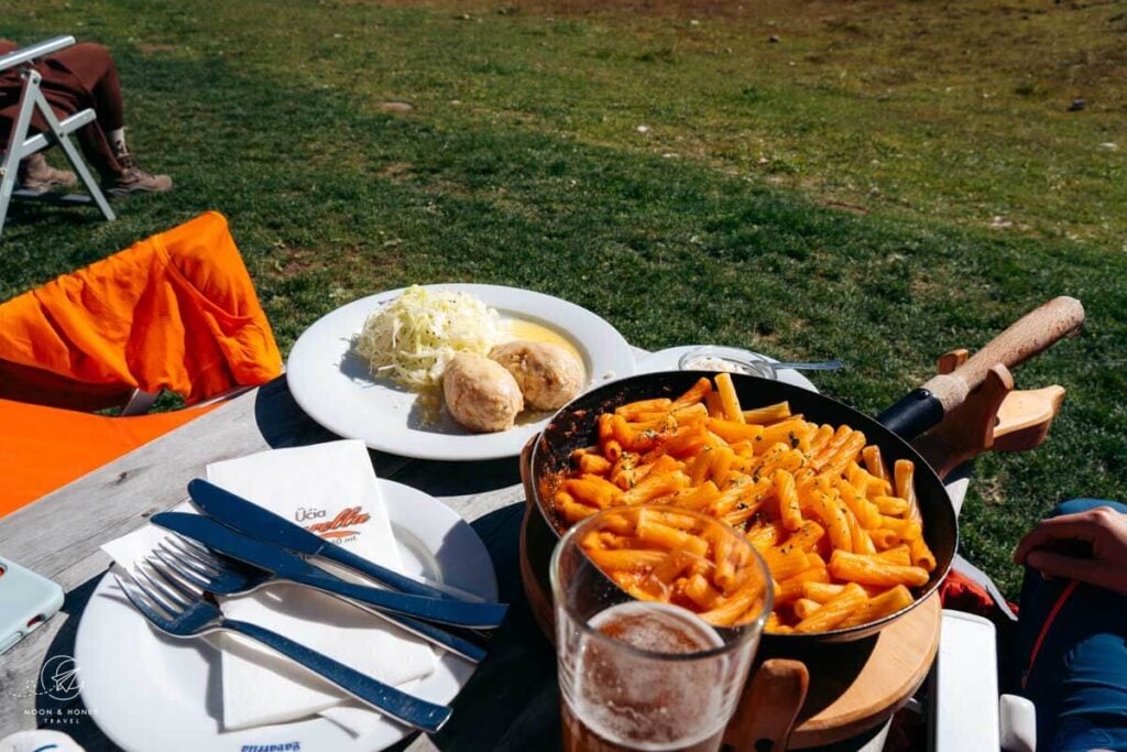 Rifugio Lavarella Food, Dolomites