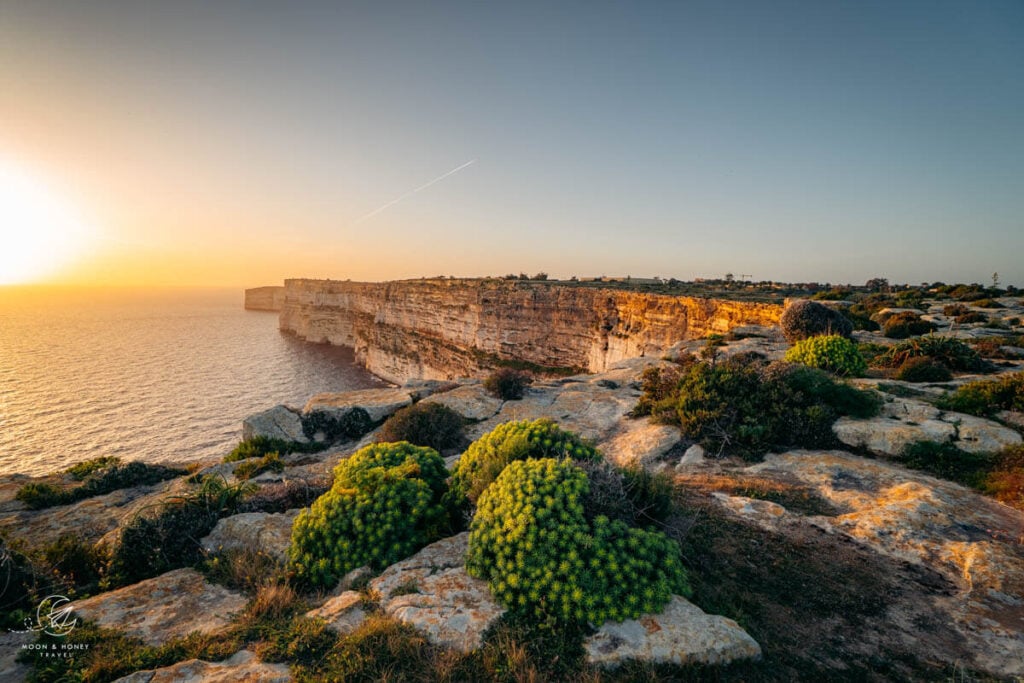 Ta Cenc Cliffs at Sunset, Gozo Island
