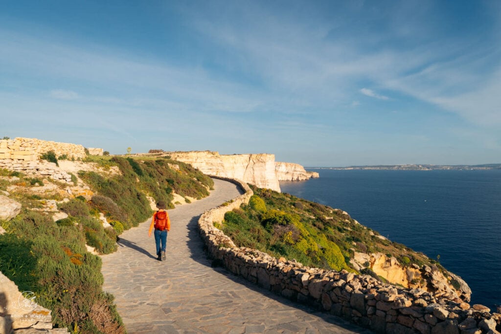 Sanap Cliffs Walkway to Il-Pinnur, Gozo Island