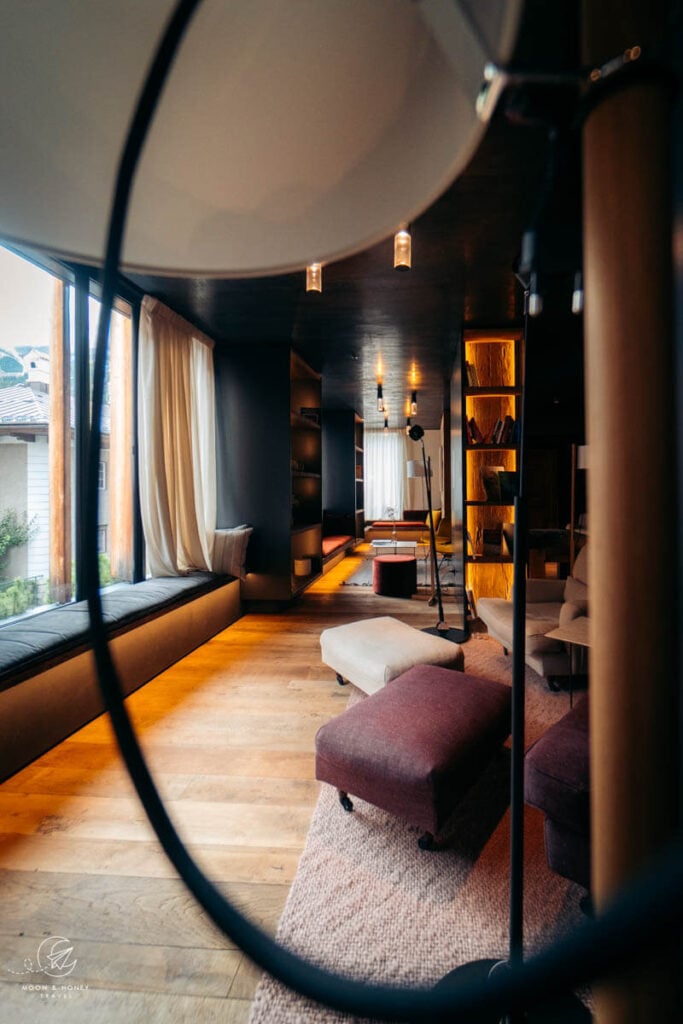 Il Salotto Living Room, Hotel de Len, Cortina d'Ampezzo Town Center, Dolomites