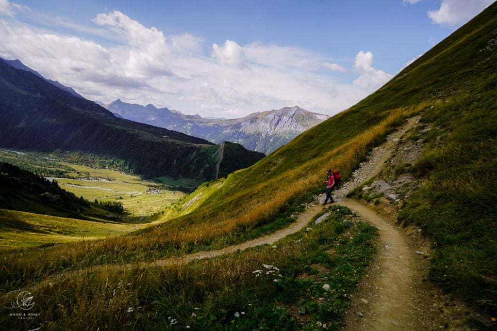 Col de Tricot to Chalets du Miage hiking trail, Tour du Mont Blanc, France