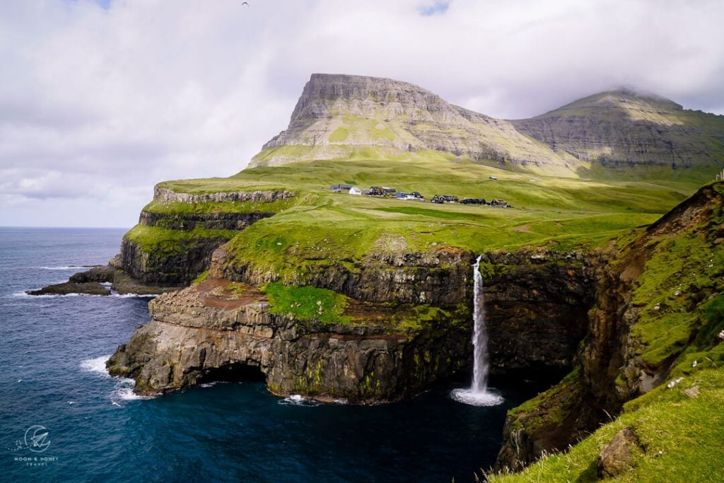 Múlafossur Waterfall in Gásadalur, Vágar Island