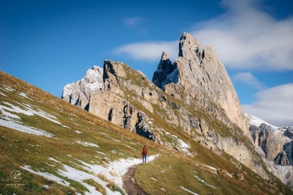 Seceda Ridge Summit Hiking the Seceda - Rifugio Firenze Circuit Trail, Dolomites
