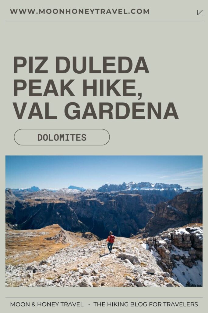 How to hike Piz Duleda, Val Gardena Dolomites