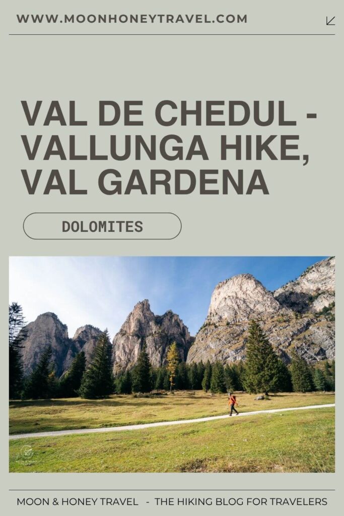Val de Chedul - Vallunga Valley Circuit Trail, Val Gardena Dolomites