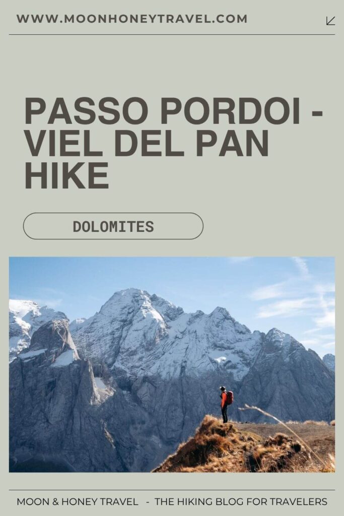 Passo Pordoi - viel del pan hike dolomites