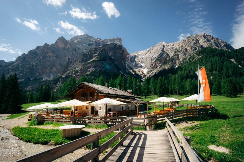 Grรผnwald Alm (Malga Grรผnwald), near Lake Braies, Dolomites