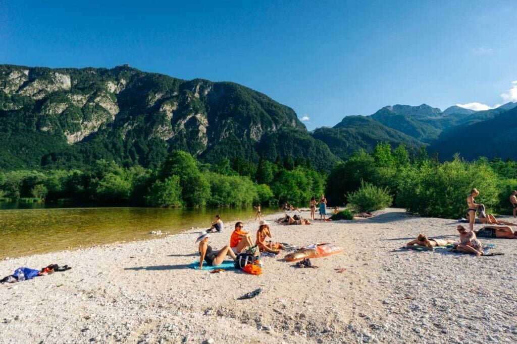 Ukanc Swimming Beach, Lake Bohinj