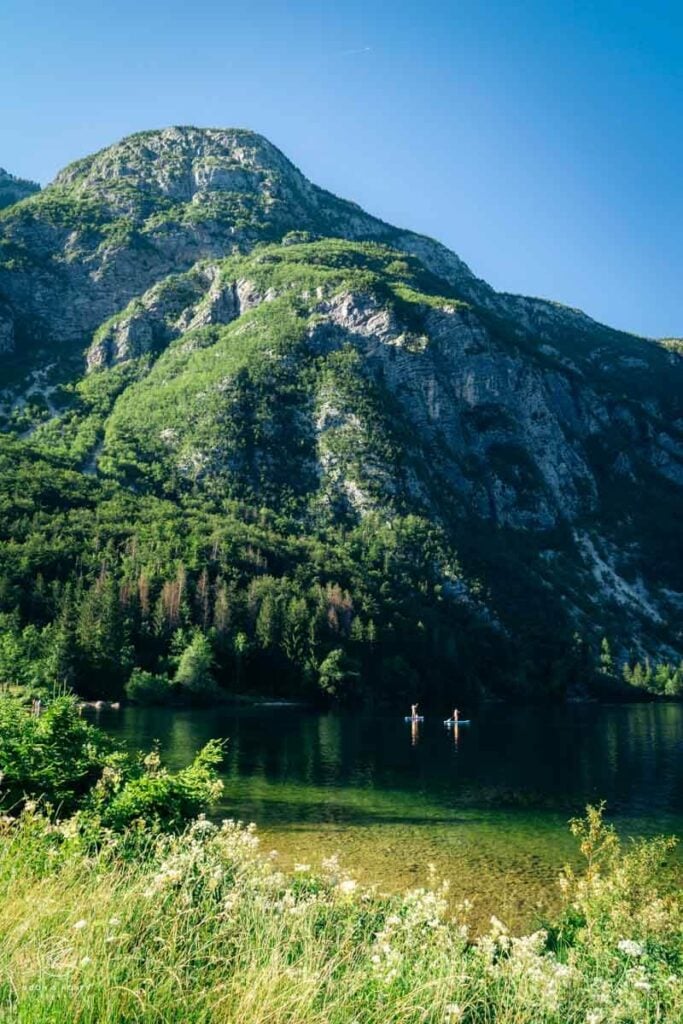 Ukanc swimming area, Lake Bohinj