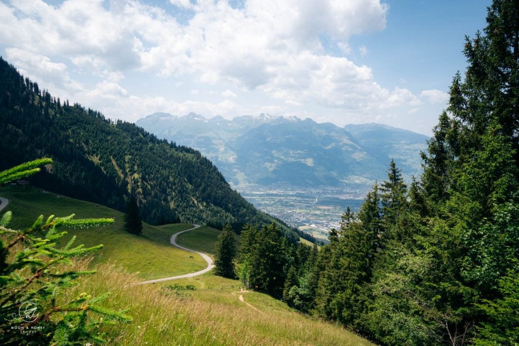 Rhine Valley view from Gafadurahütte, Liechtenstein