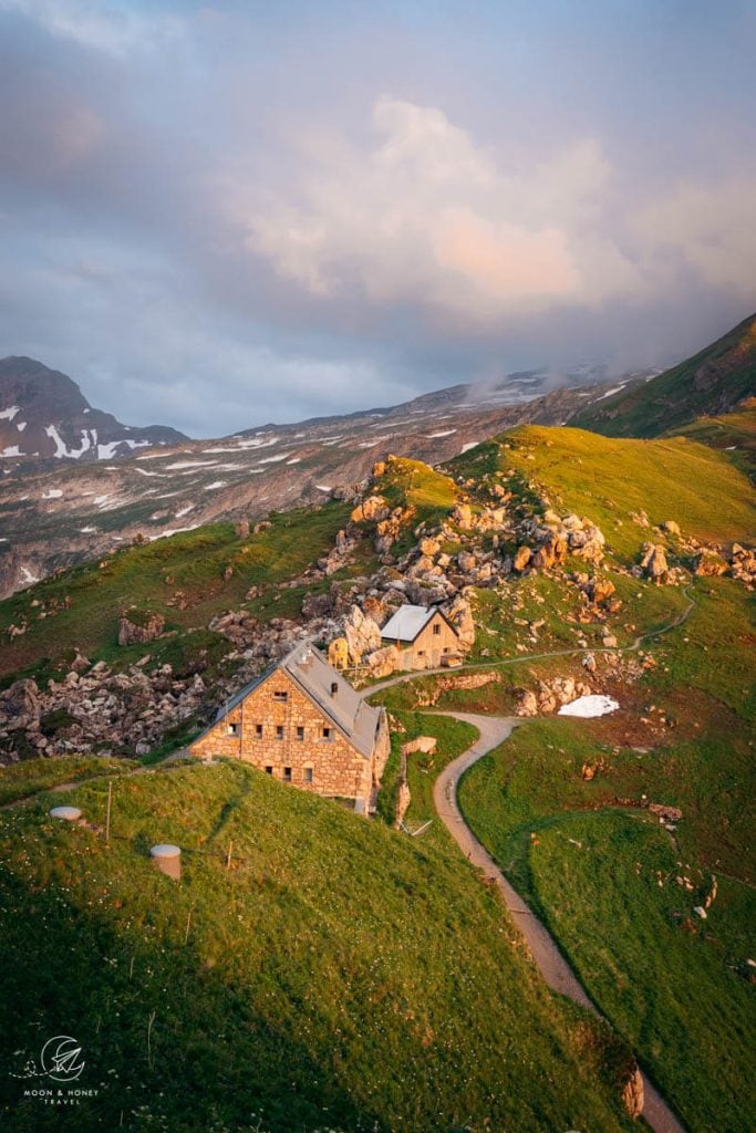 Pfälzerhütte sunset, Rätikon Alps, Liechtenstein