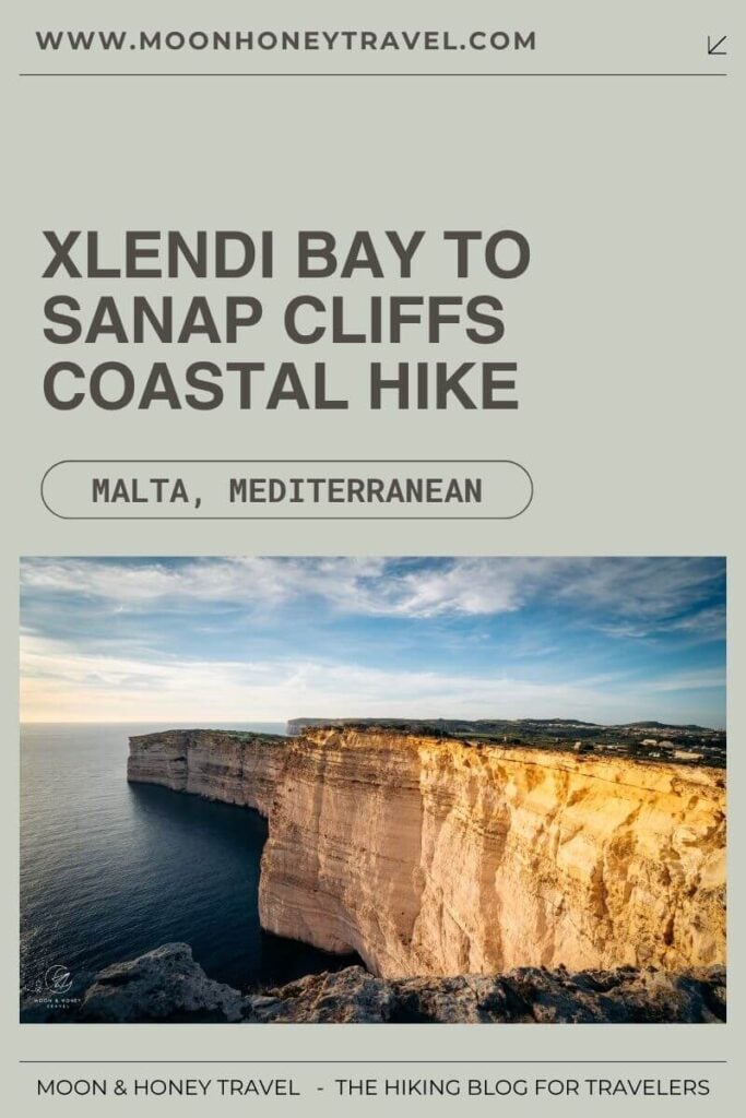 Xlendi Bay to Sanap cliffs coastal hike, Gozo Island