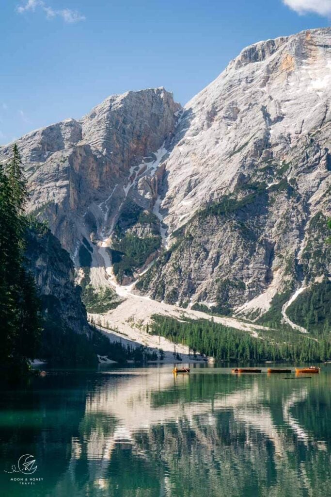 Lake Braies in summer, Dolomites