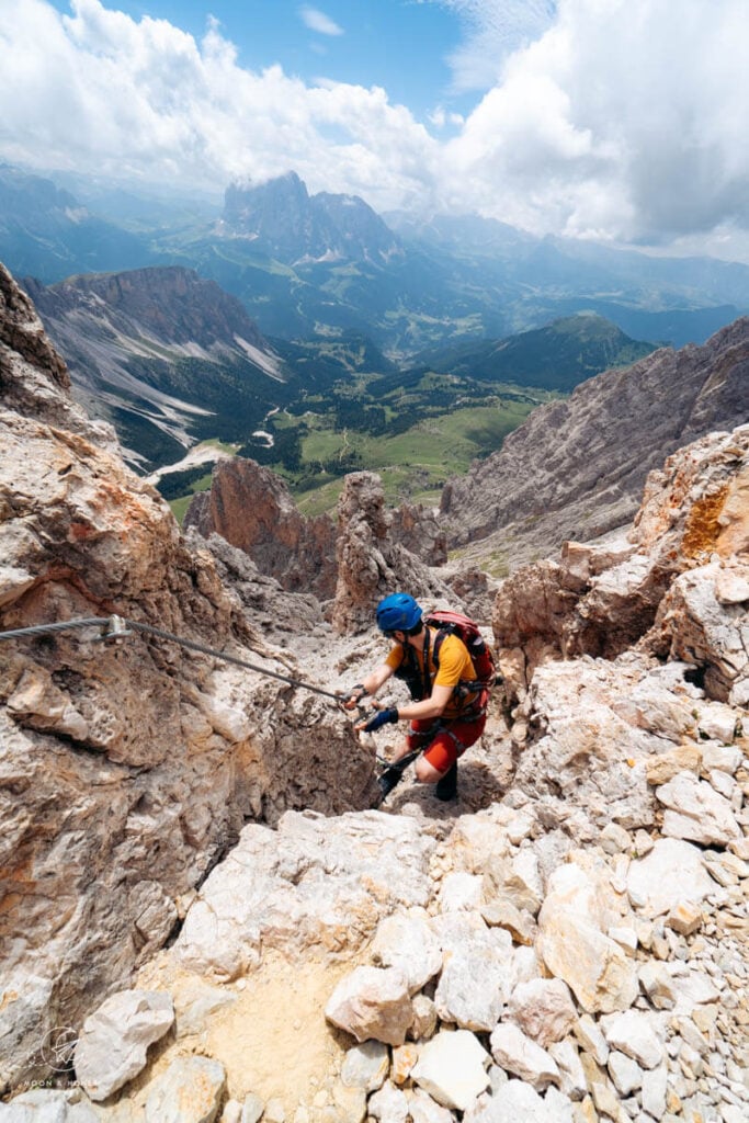 Sass Rigais Via Ferrata, Val Gardena, Dolomites