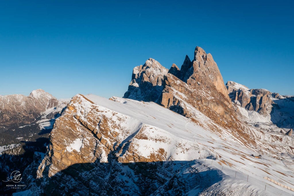 Seceda in Winter, Val Gardena Ski Resort, Dolomites