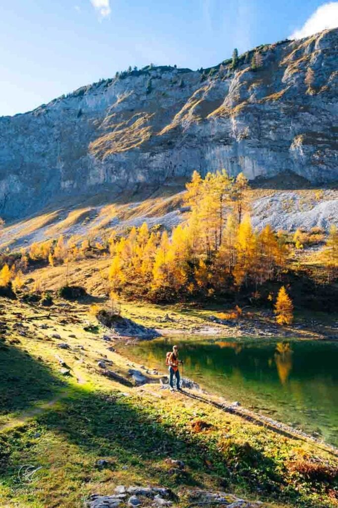 Hiking to Vorderer Lahngangsee, Austria