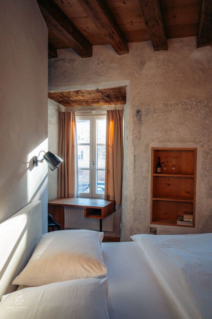 kontor Boutiquehotel bedroom window, Hall in Tirol, Austira