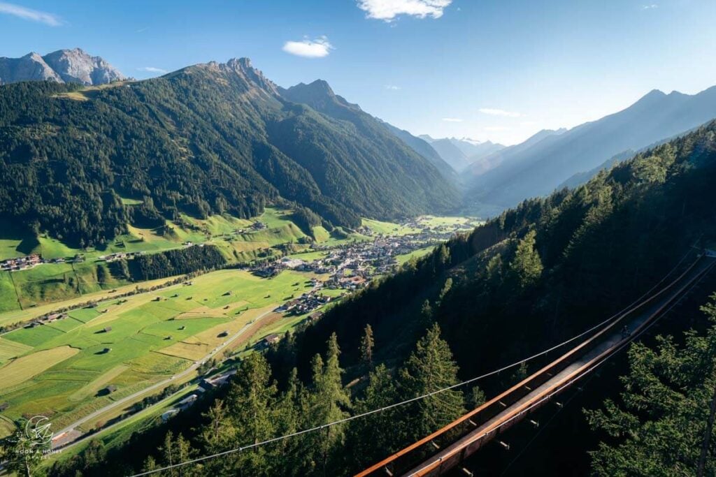 Sunnenseit`n Weg Hike Suspension Bridge, Stubai Valley, Austria