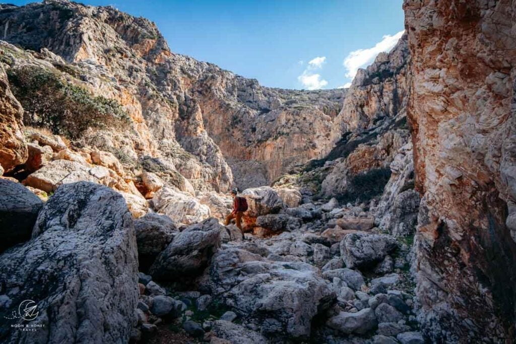 Katholiko Gorge Hiking Trail near Chania, Crete