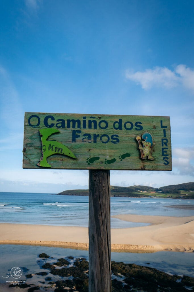 Camiño dos Faros (Lighthouse Way) Trail Sign, Galicia, Spain