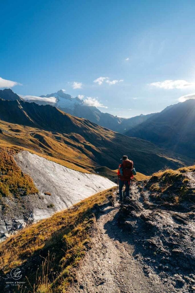 Tour du Mont Blanc Col des Fours trail variant