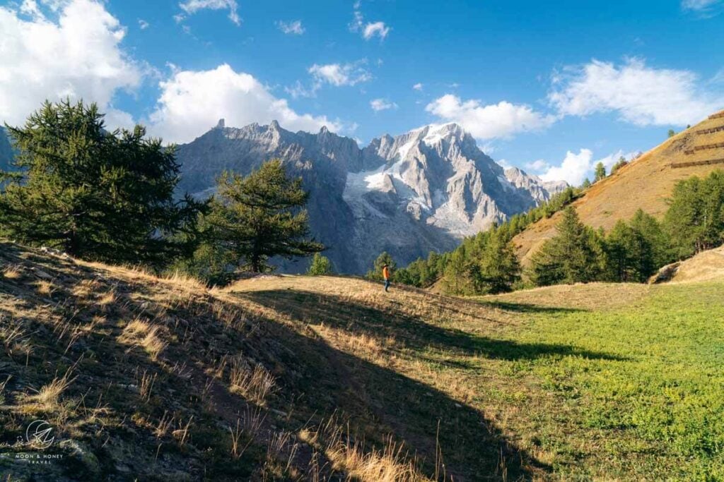 Tour du Mont Blanc trail in Italy