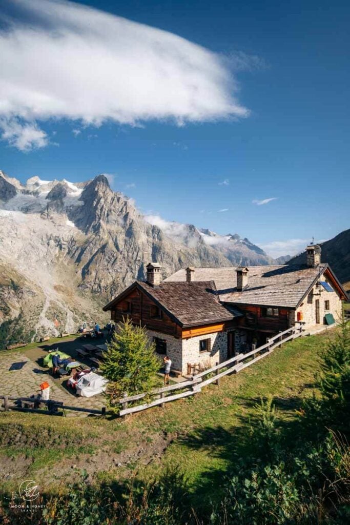 Tour du Mont Blanc mountain hut accommodation