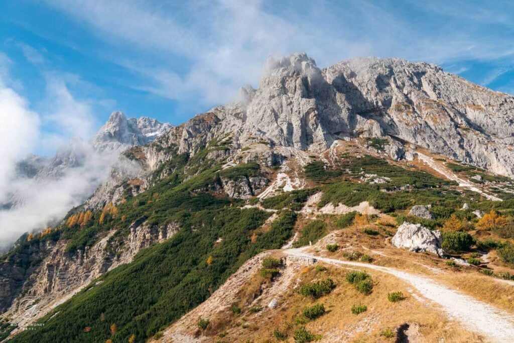 Forcella Pian della Biscia mountain pass, Sexten Dolomites