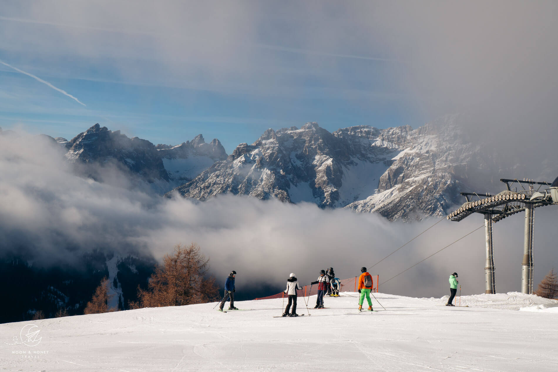 Skiing in the 3 Zinnen Dolomites Ski Resort