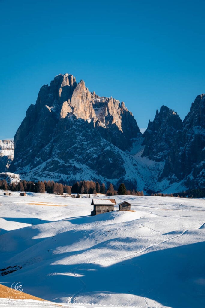 Seiser Alm winter hike, Dolomites