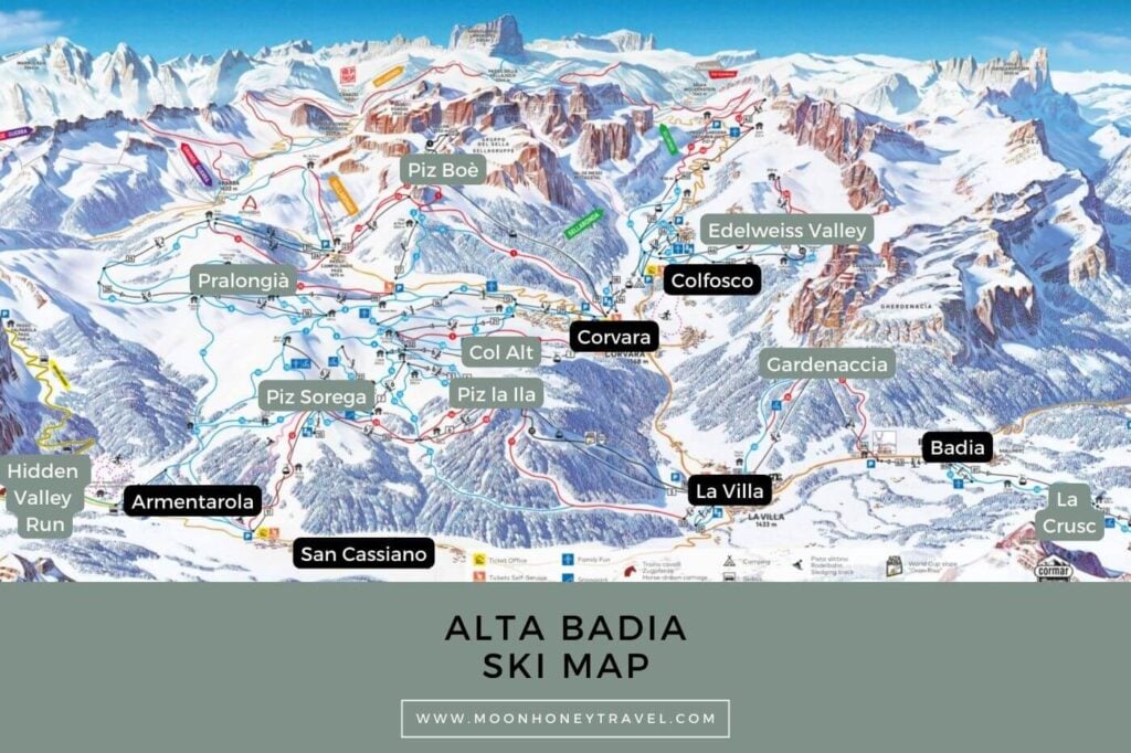 Alta Badia Ski Map