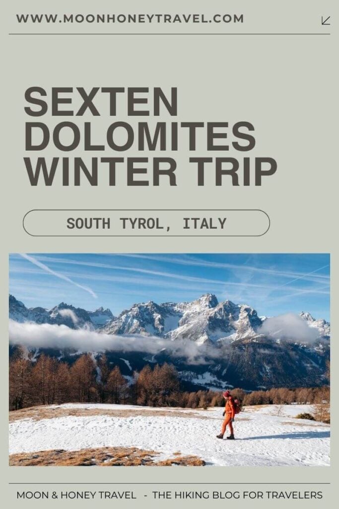 Sexten Winter Trip for Hikers, Dolomites