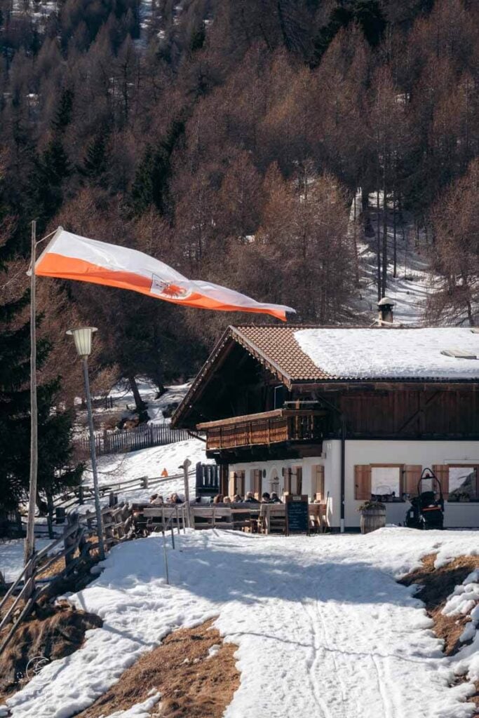 Reschner Alm in winter, Val Venosta, South Tyrol
